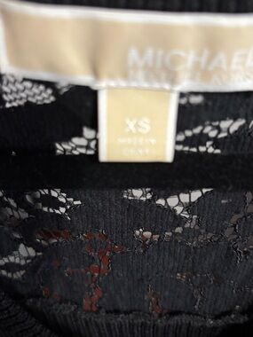 MICHAEL Michael Kors Black Lace Shell Top
